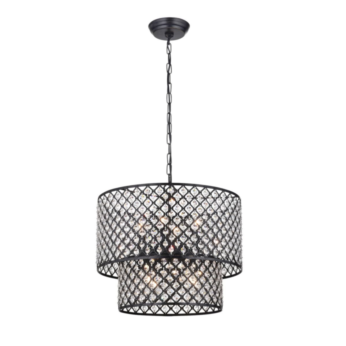 Greenville Signature 8-Light 2-Tiered Drum Chandelier For Dining/Bedroom, Hallway, Living Room Greenville Signature