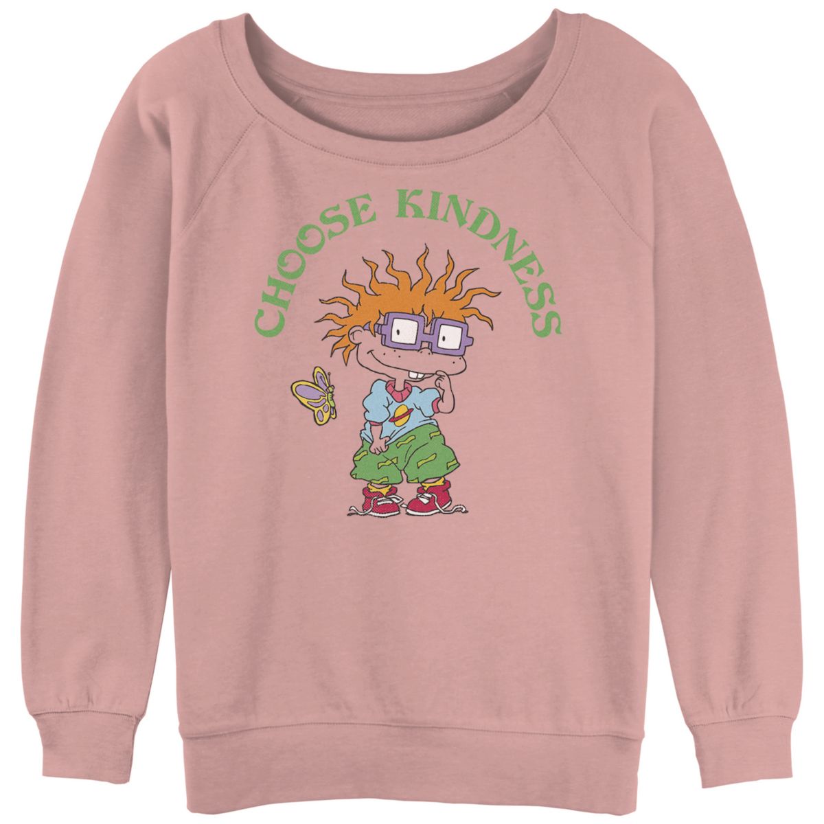 Juniors' Rugrats Choose Kindness Slouchy Terry Graphic Pullover Nickelodeon