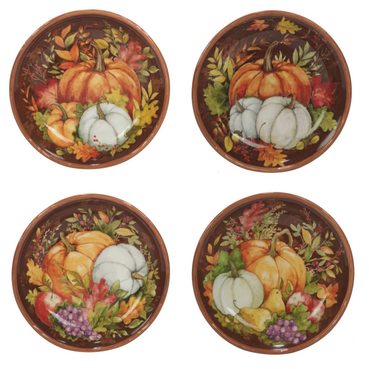 Certified International Harvest Blessings 4-piece Soup Bowls Set Certified International