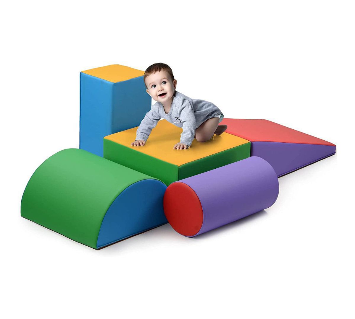 Climb and Crawl Activity Play Set - 5 Piece Climbing Foam Shape Toy for Toddler Play22