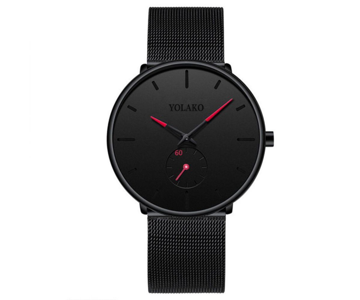 Men's Fashion Minimalist Watches, 9.05x0.79'', Mesh Band, Sleek And Simple Design Department Store
