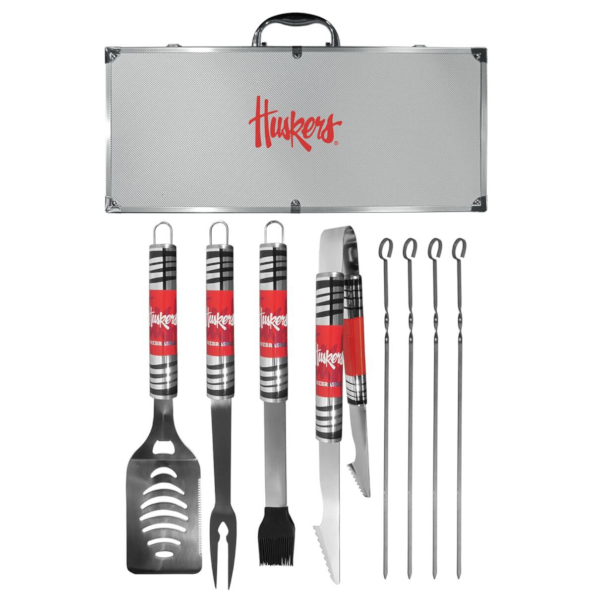 Nebraska Cornhuskers Tailgater 8-Piece BBQ Grill Set Unbranded