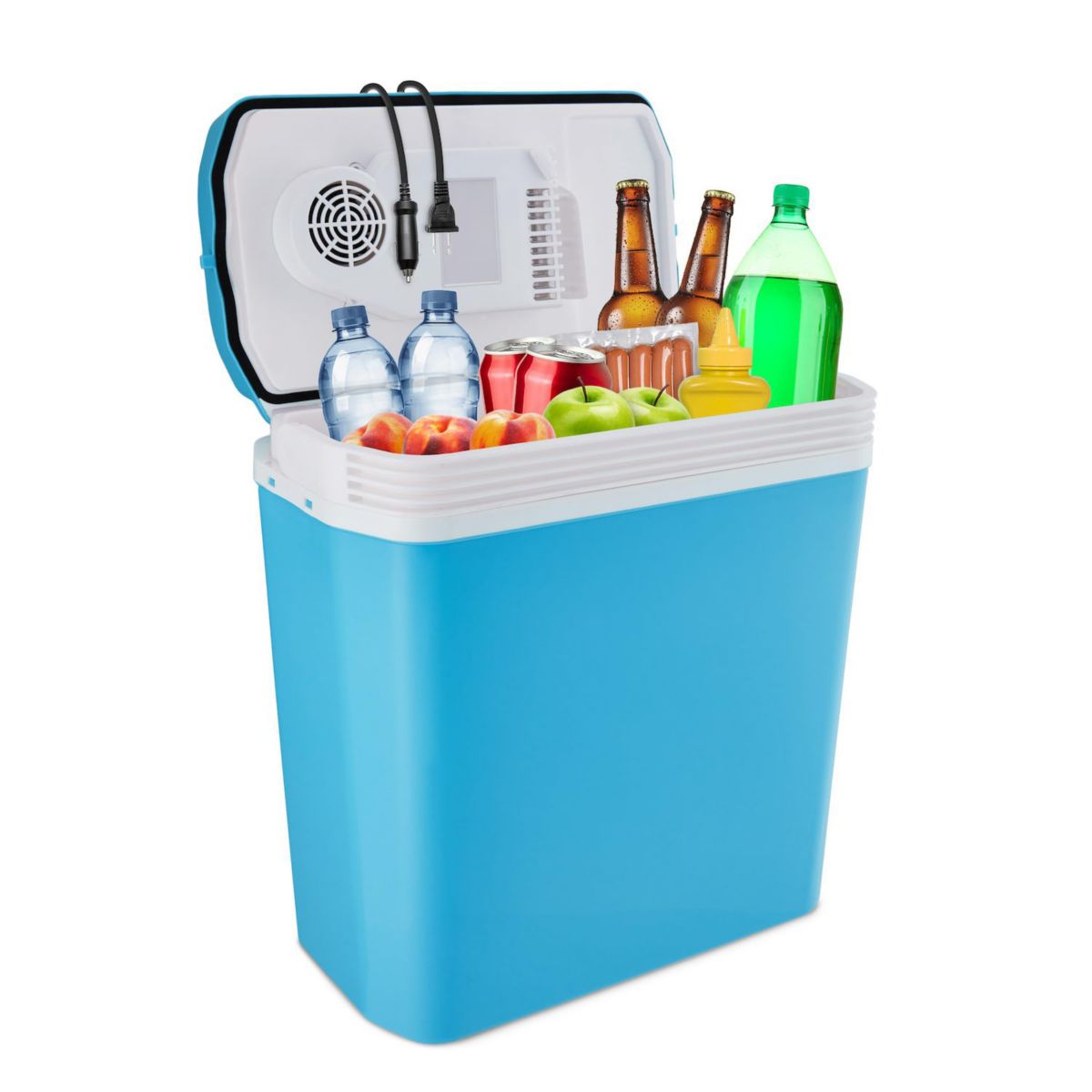 Ivation Electric Cooler & Warmer With Handle, 24 L Portable Thermoelectric Fridge For Vehicles Ivation