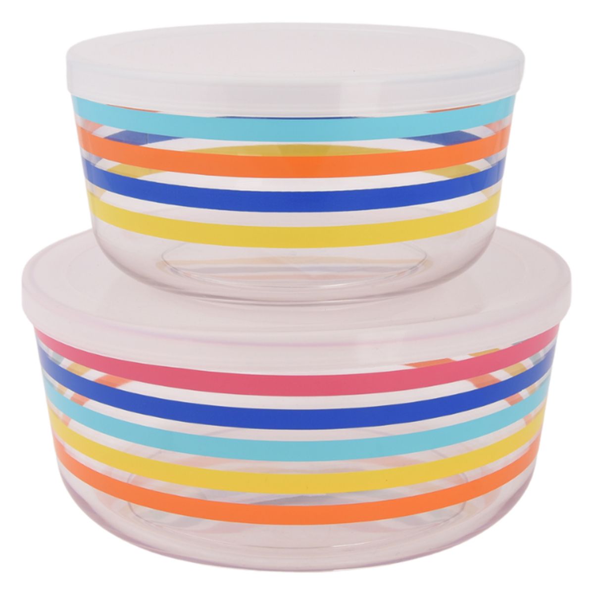 Celebrate Together Summer Cabana Stripe Stacking Food Storage Containers Celebrate Together
