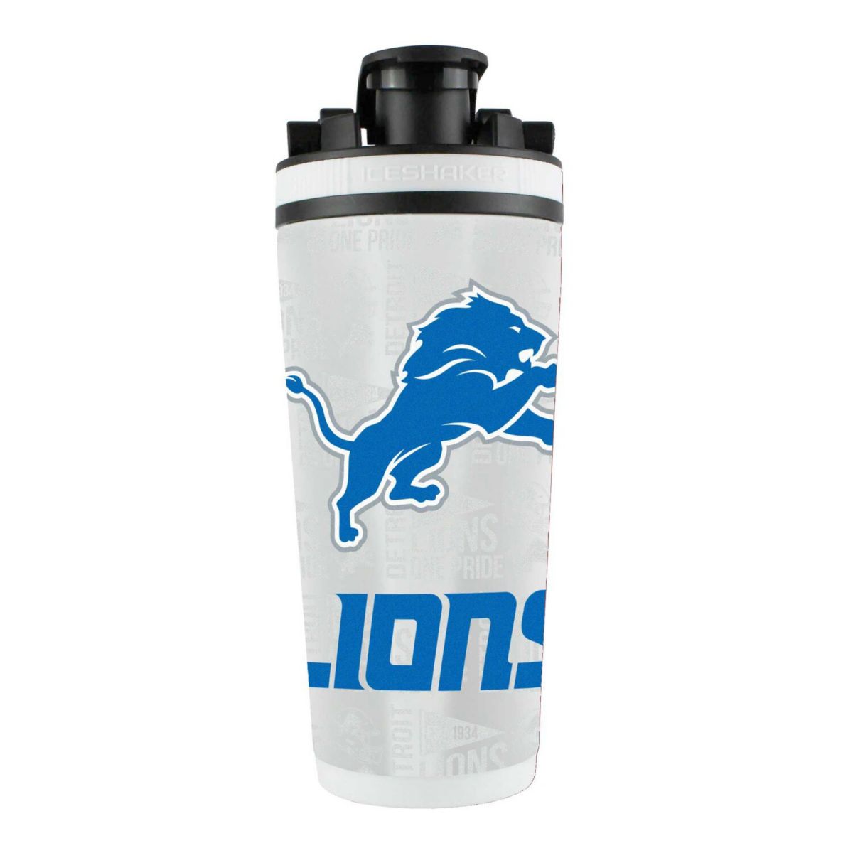 WinCraft Detroit Lions 26oz. 4D Stainless Steel Ice Shaker Bottle Unbranded