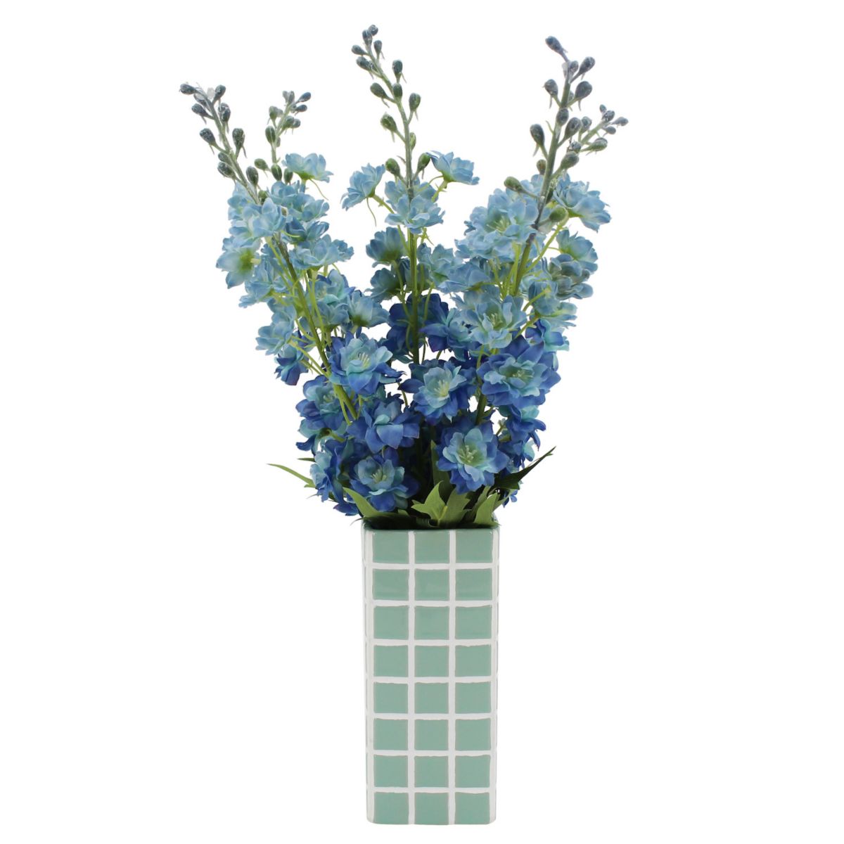 Sonoma Goods For Life® Delphinium in Ceramic Vase Floor Decor SONOMA