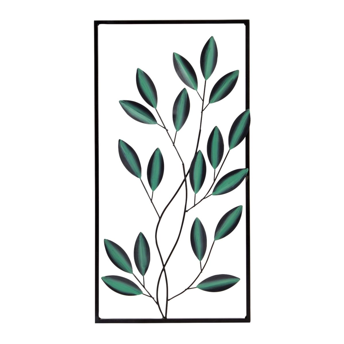 Metal Leaf Wall Decor for Living Room, Wall Art for Gifts, Wedding, Housewarming 12 x 23.6 In Juvale