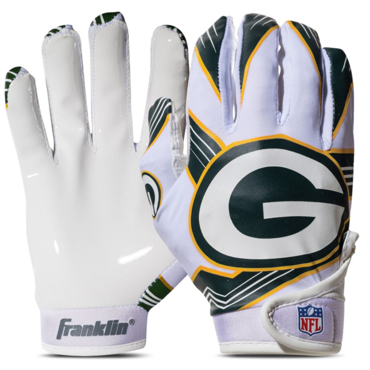 Вратарские перчатки Franklin Sports NFL Packers для молодежи Franklin Sports