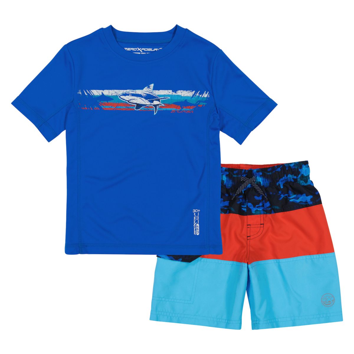 Детская пляжная одежда ZeroXposur Для мальчиков Marine Sun Top & Shorts Set ZeroXposur