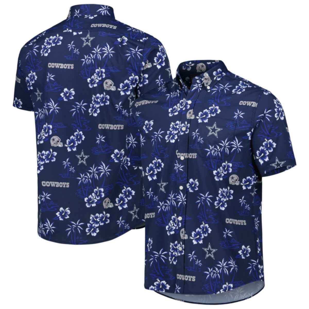 Men's Reyn Spooner Navy Dallas Cowboys Kekai Button-Up Shirt Reyn Spooner