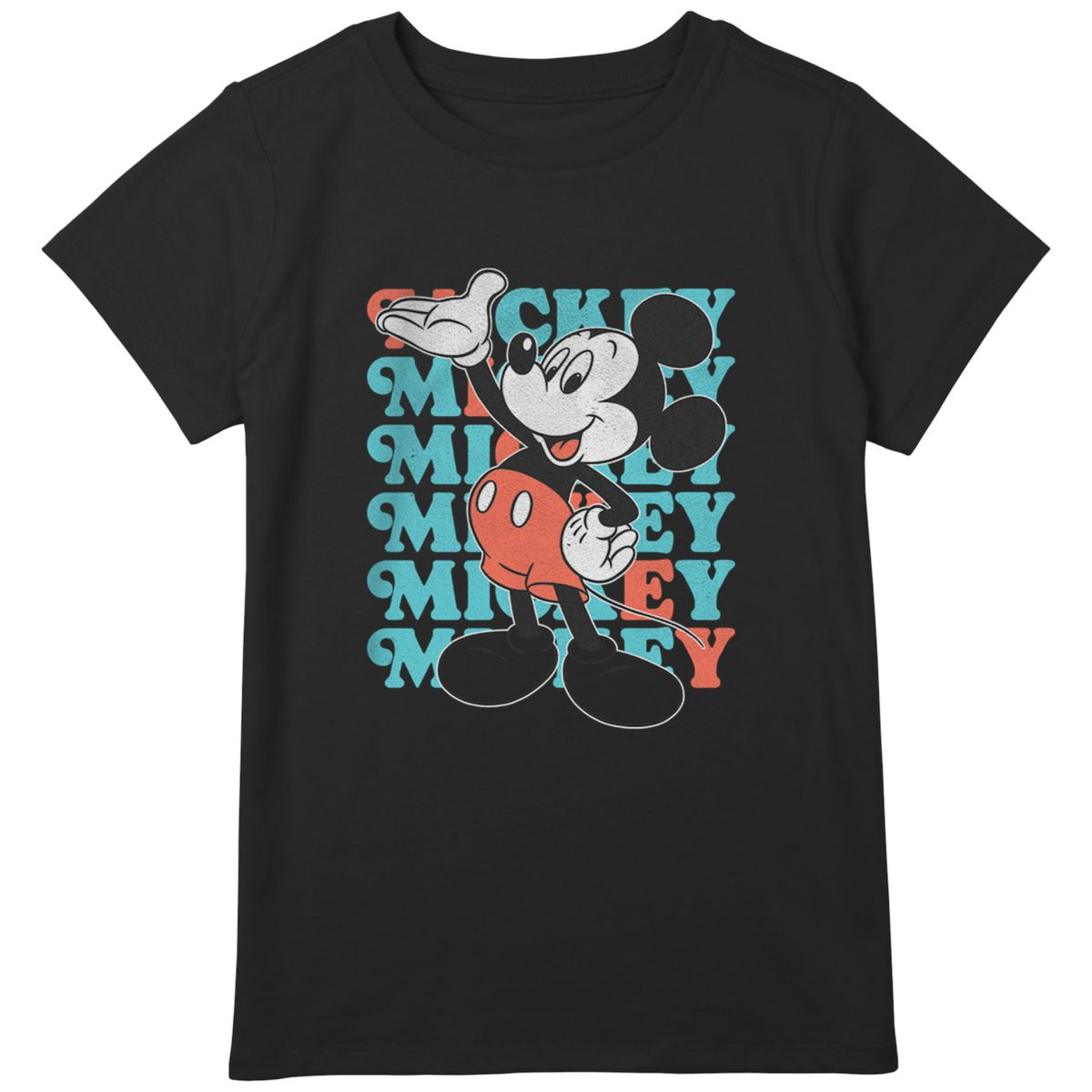 Disney's Mickey Mouse Classic Name Stack Girls Plus Graphic Tee Disney