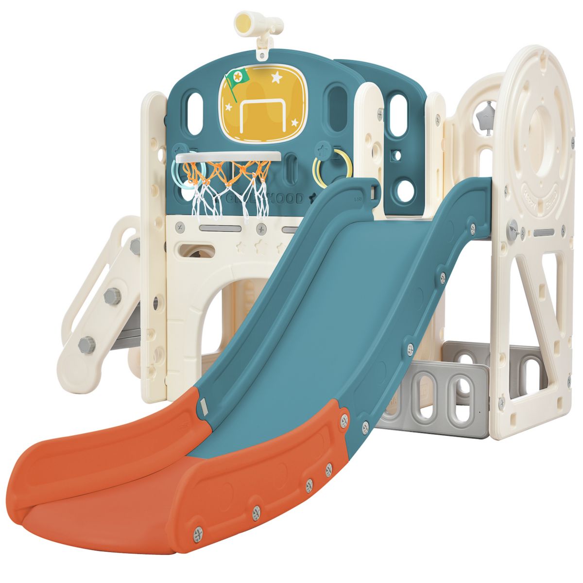 Merax Kids Slide Playset Structure,freestanding Castle Climbing Crawling Playhouse With Slide Merax