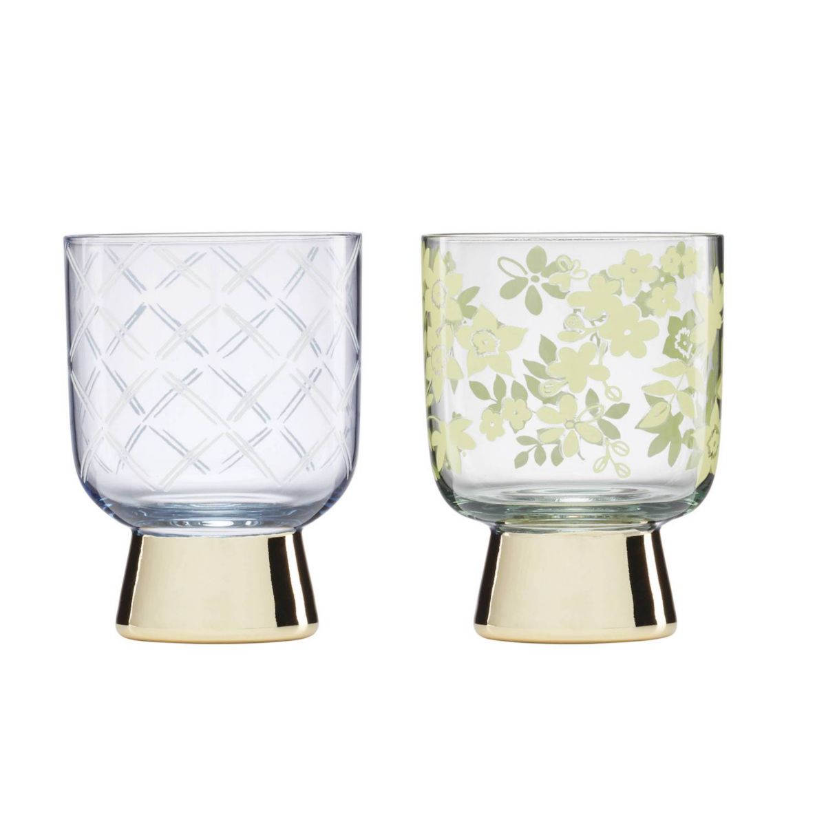 Cambridge Floral Double Old Fashioned Glasses 2-piece Set Cambridge