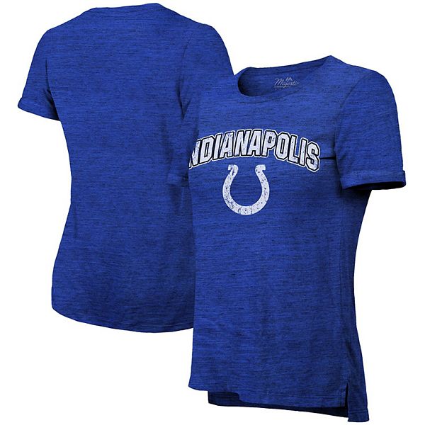 Женская футболка из трибленда Majestic Threads с короткими рукавами Indianapolis Colts — мягкая и комфортная Majestic