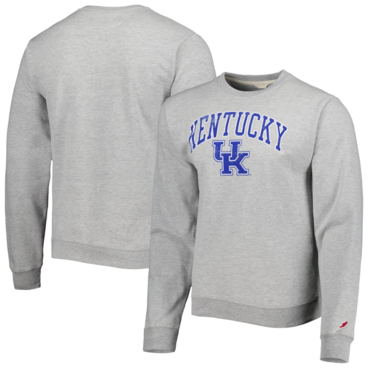 Men's League Collegiate Wear Heather Gray Kentucky Wildcats 1965 Arch Essential Lightweight Pullover Sweatshirt League Collegiate Wear