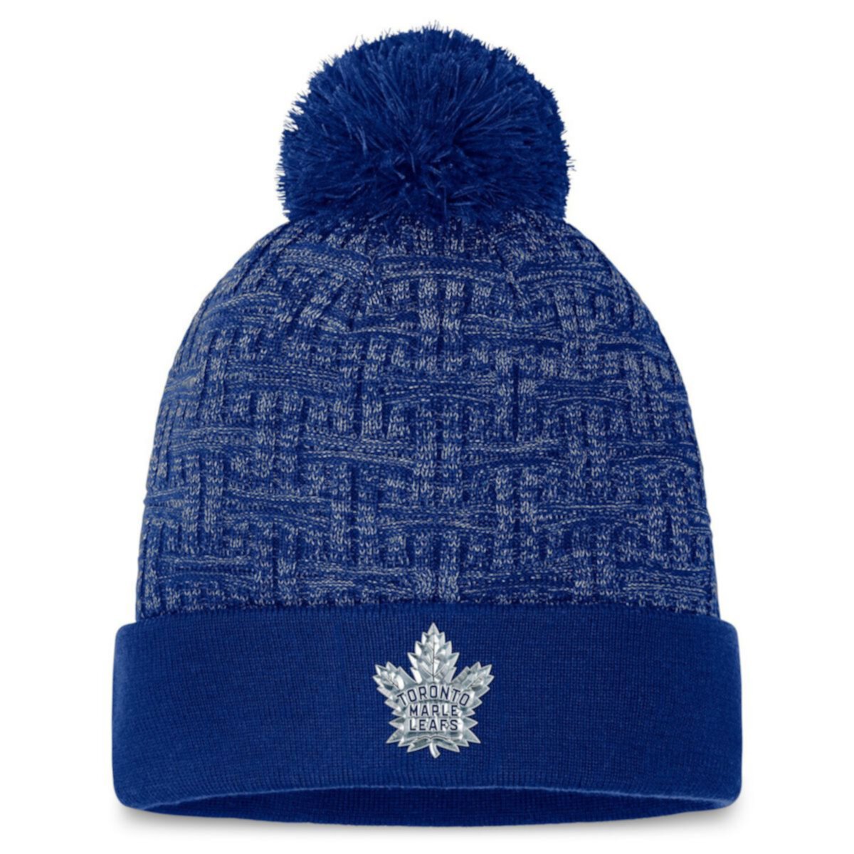 Women's Fanatics Branded  Blue Toronto Maple Leafs Authentic Pro Road Cuffed Knit Hat with Pom Fanatics