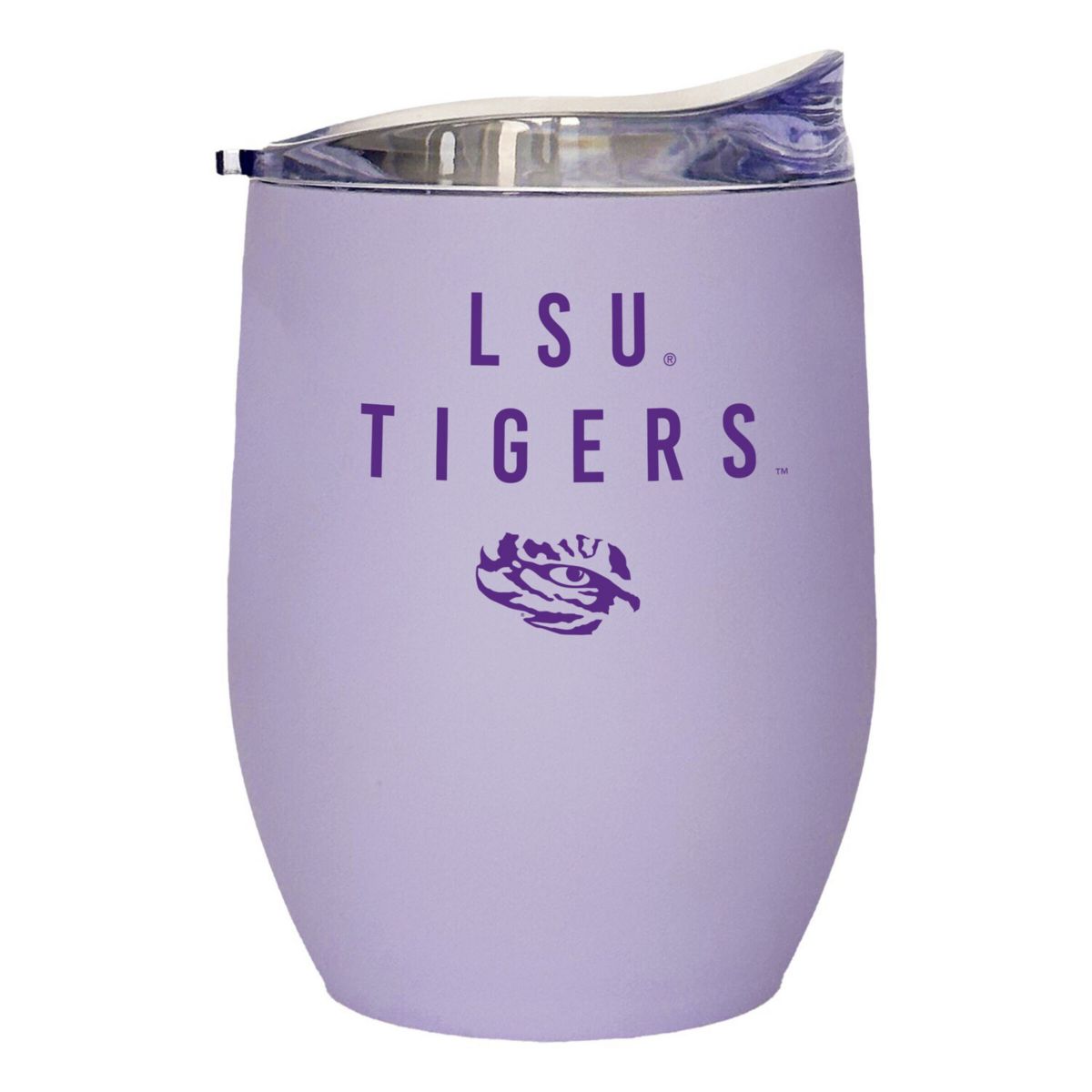 LSU Tigers 16oz. Lavender Soft Touch Curved Tumbler Logo Brand
