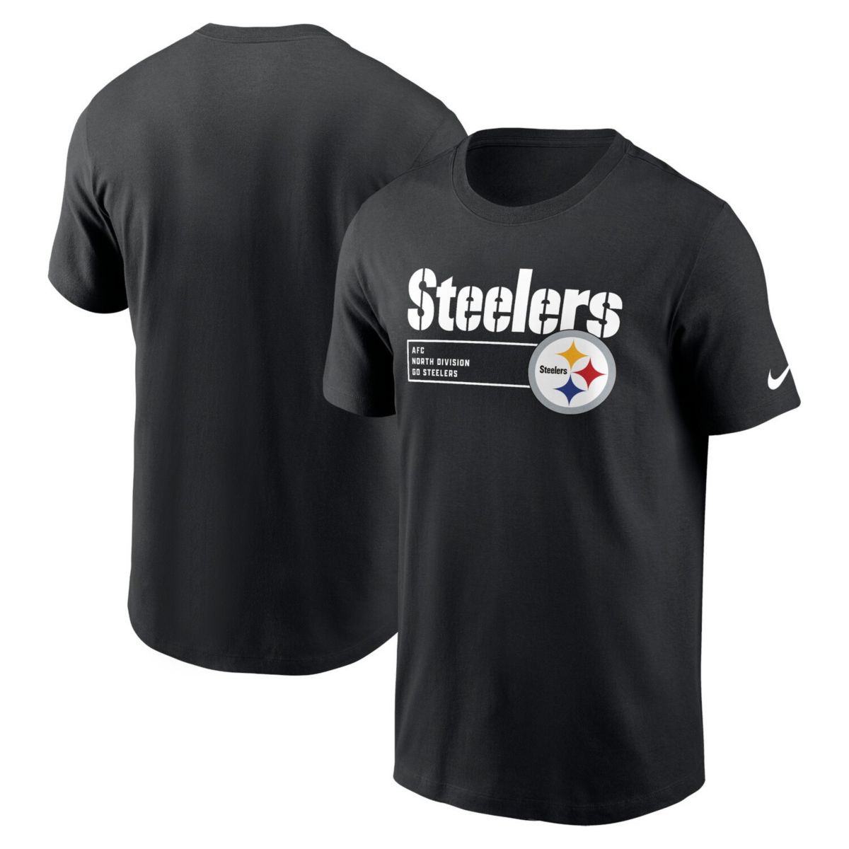 Men's Nike Black Pittsburgh Steelers Division Essential T-Shirt Nitro USA