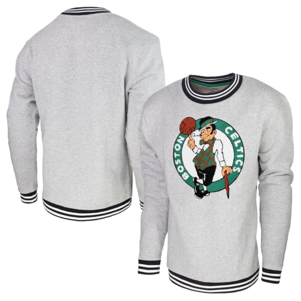 Men's Stadium Essentials Black Boston Celtics Club Level Pullover Sweatshirt Stadium Essentials