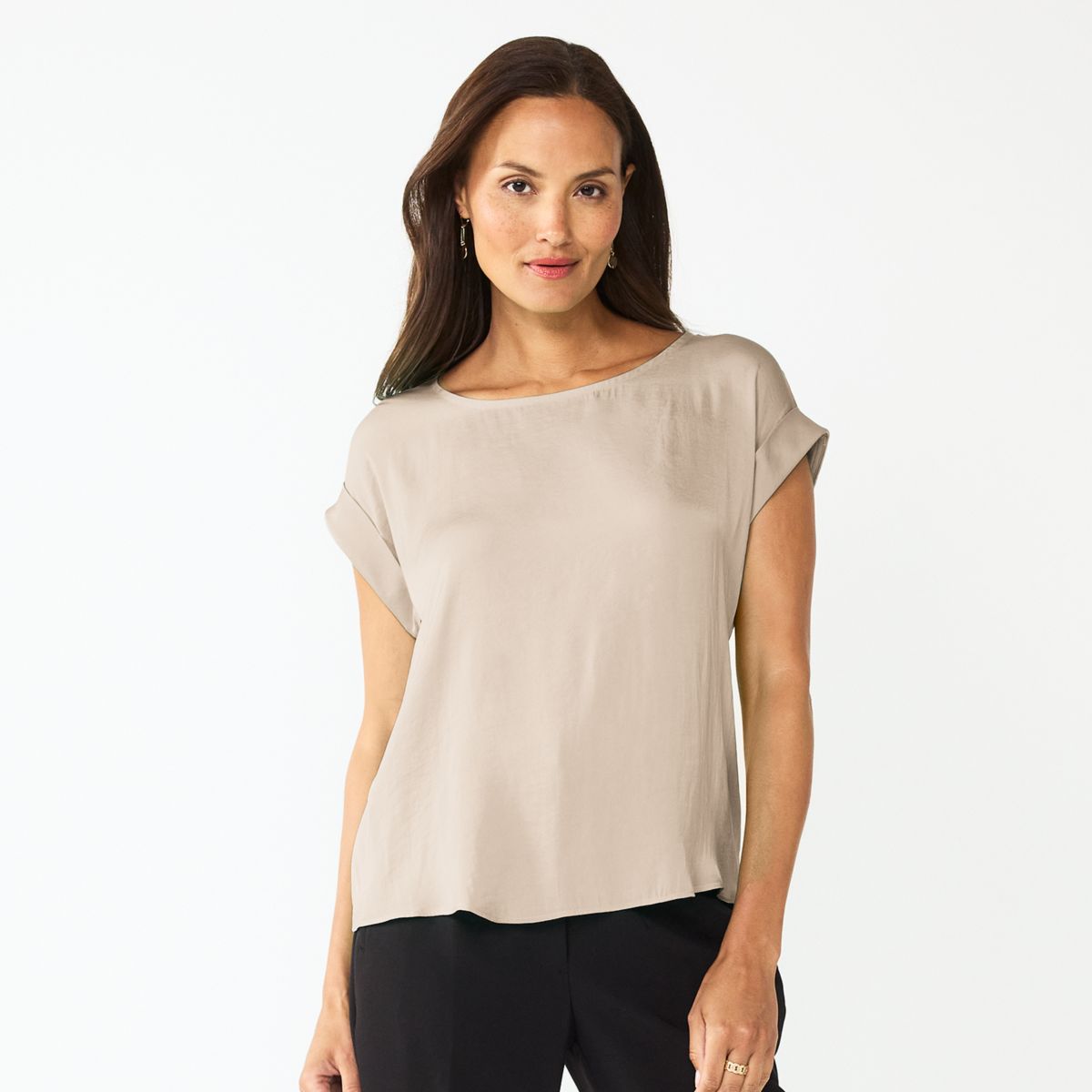 Женская Блузка Nine West Short Sleeve Silky Tee Nine West