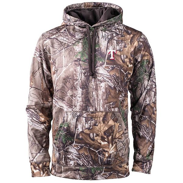 Мужская Футболка Dunbrooke Camo Texas Rangers Champion Realtree Pullover Hoodie Dunbrooke