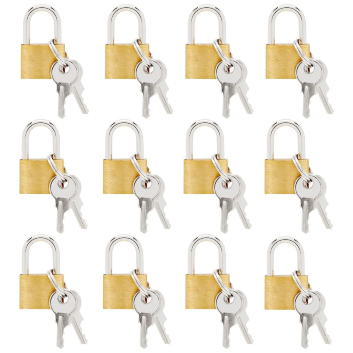 12 Pack 1.2-inch Small Luggage Locks With Keys - Mini Padlocks For Locker Juvale