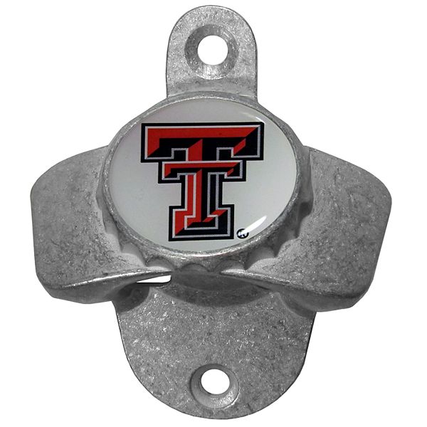 Настенный открыватель для бутылок с логотипом Texas Tech Red Raiders, легкий в уходе, выполненный из цинкового сплава, размеры 7 см x 24,7 см x 7 см Siskiyou