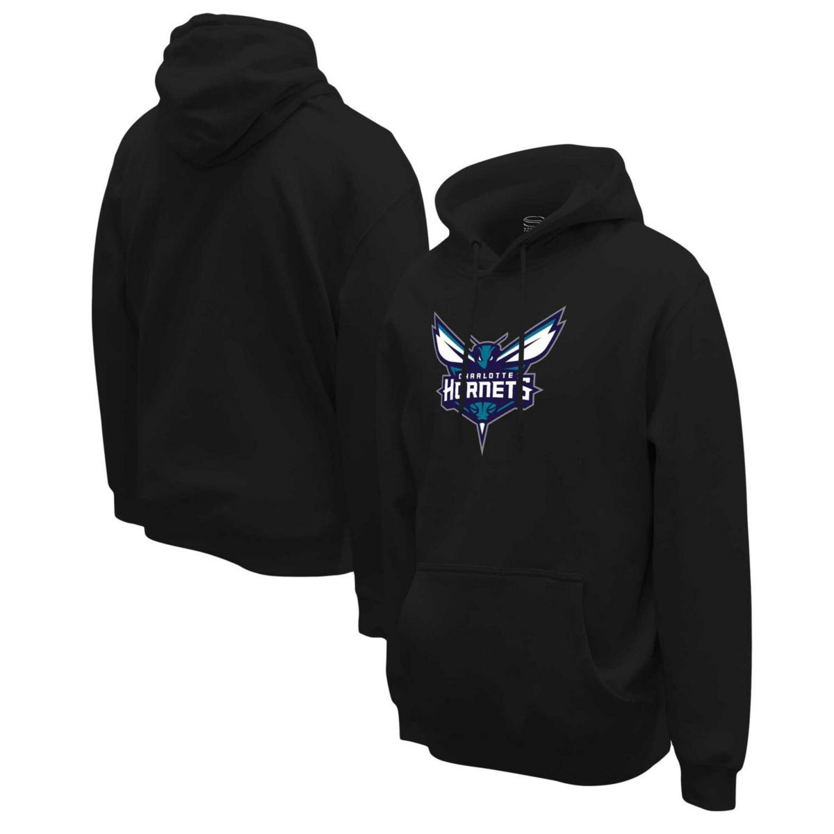 Unisex Stadium Essentials  Black Charlotte Hornets Primary Logo Pullover Hoodie Stadium Essentials