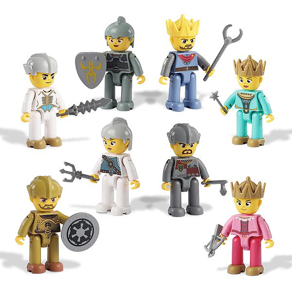 PicassoTiles 8 Piece Medieval King and Knights Character Figure Set PTA13 PicassoTiles