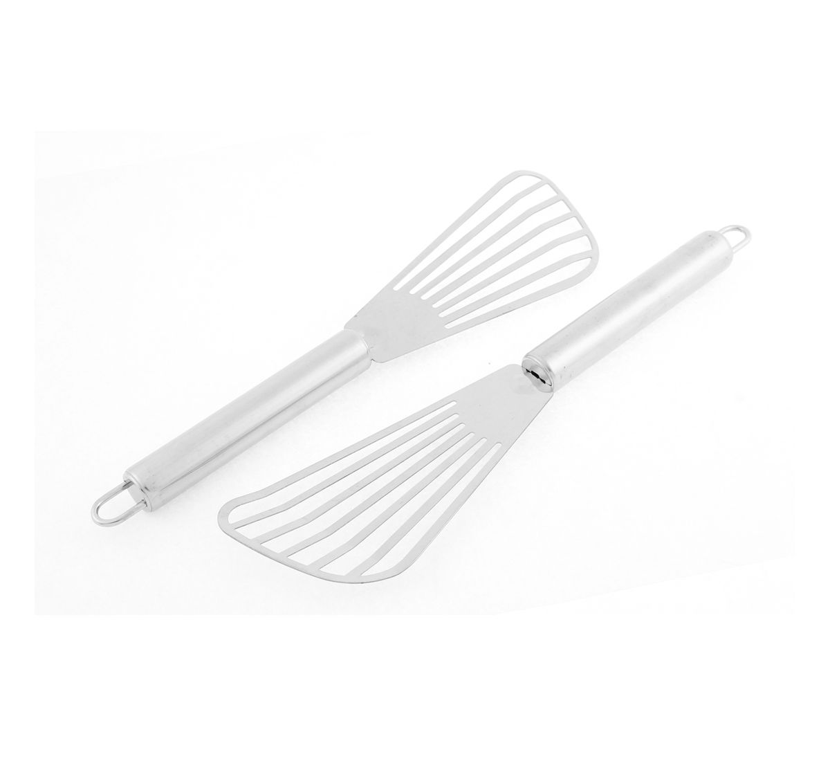 2pcs Stainless Steel Cooking Spatula Frying Fish Slotted Pancake Turner Unique Bargains