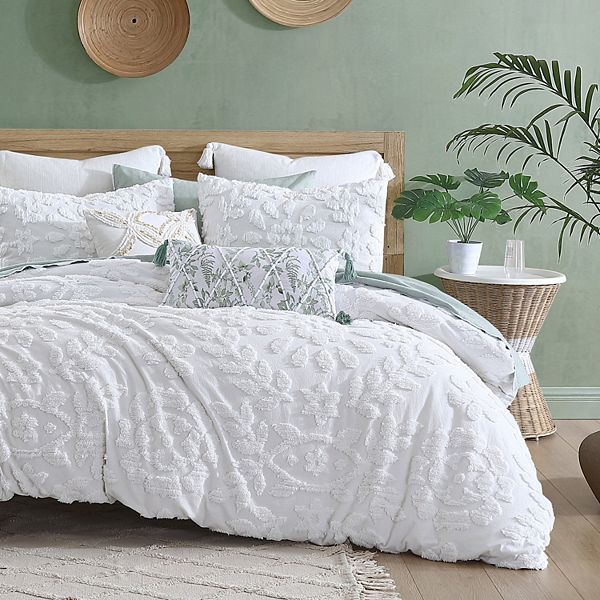 Peri Chenille Laurel Duvet Cover Set with Shams Peri