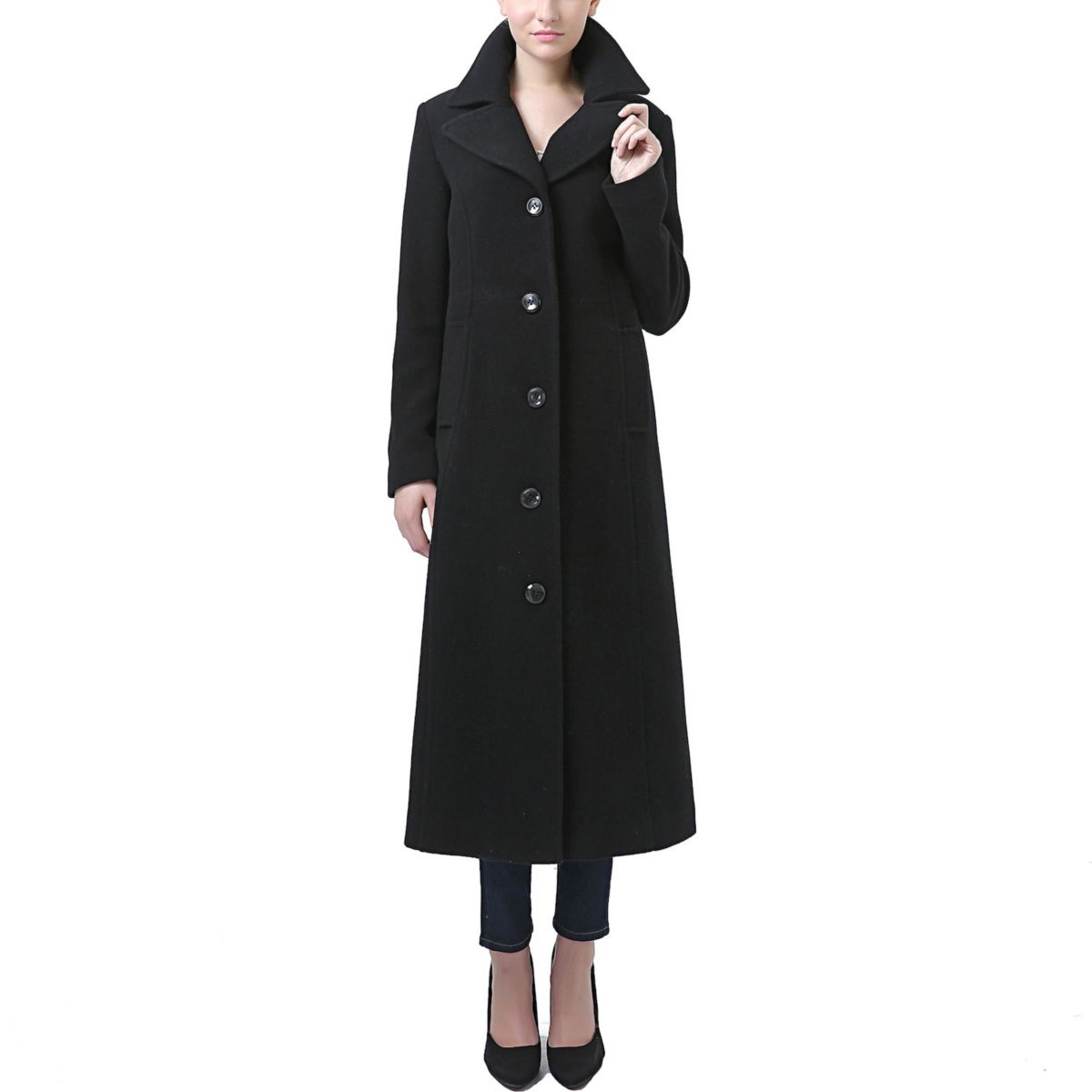 Women's Bgsd Jeanette Long Wool Blend Walking Coat BGSD