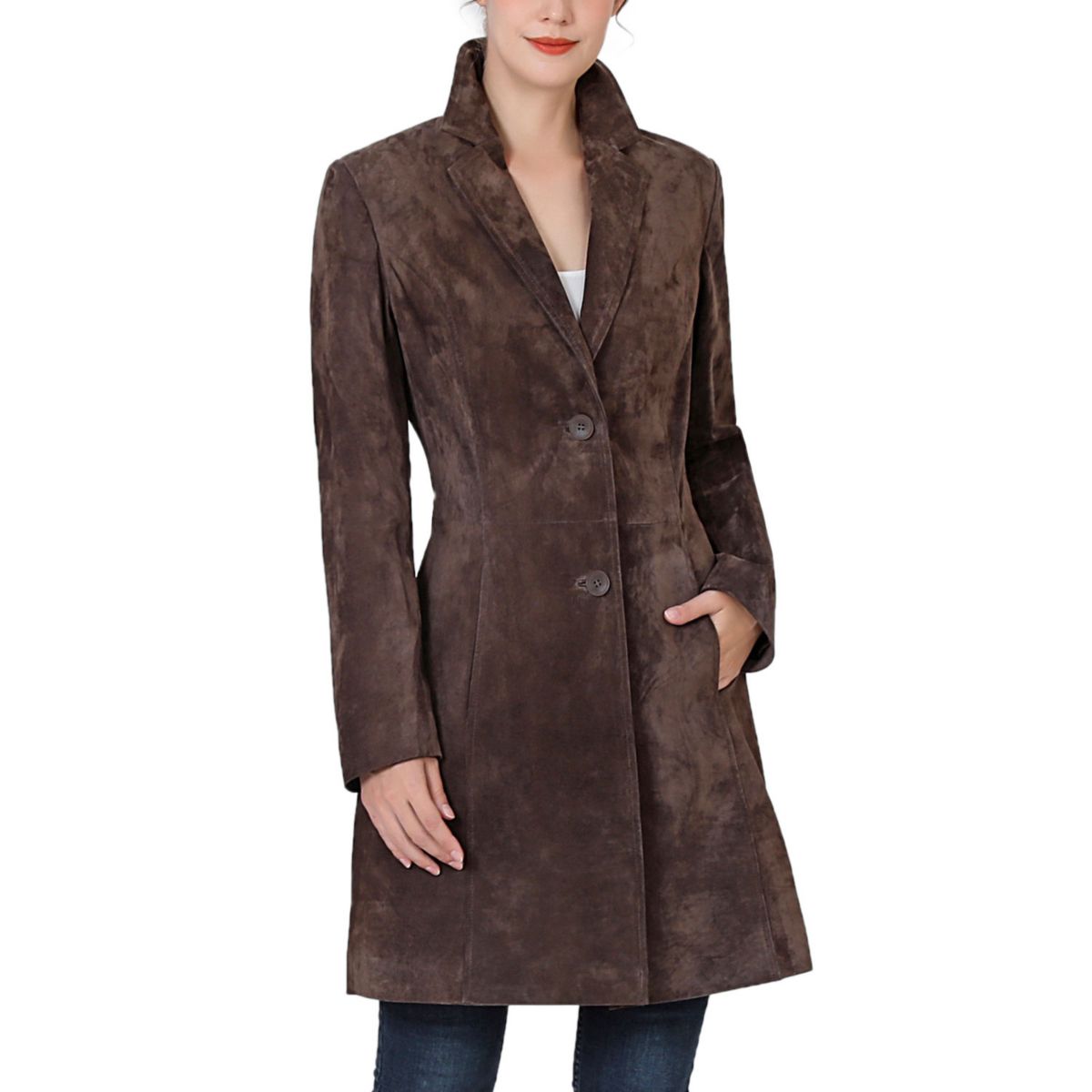 Women's Bgsd Mary Suede Leather Walker Coat BGSD