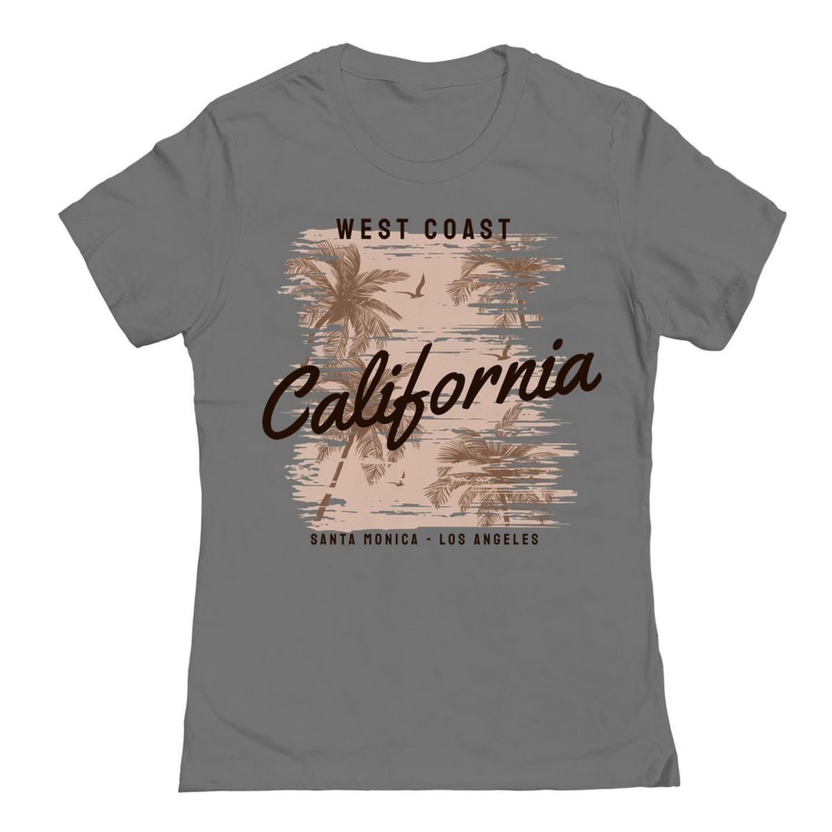 Junior's COLAB89 by Threadless California Vintage Palms Graphic Tee COLAB89 by Threadless