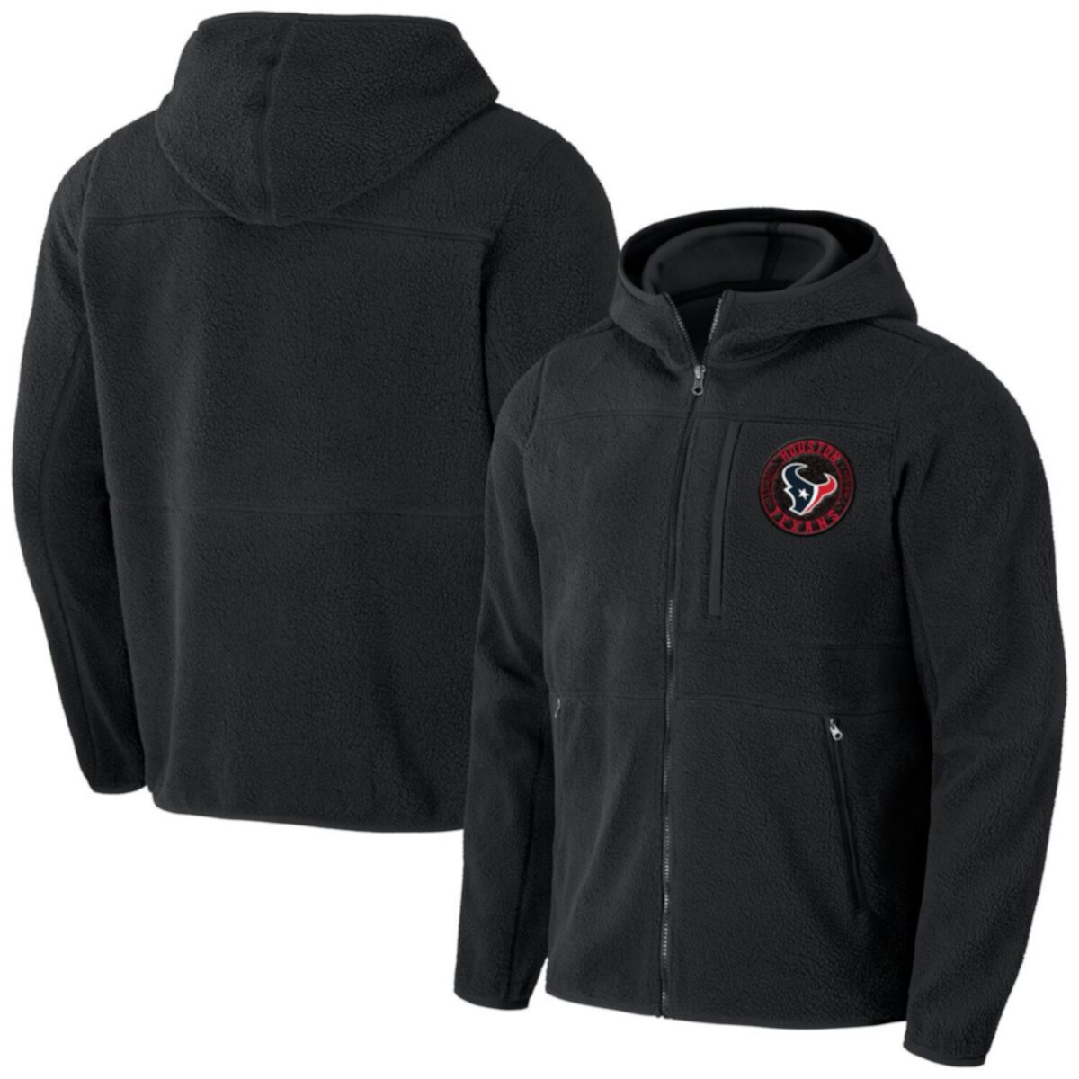 Men's NFL x Darius Rucker Collection by Fanatics  Black Houston Texans Sherpa Full-Zip Hoodie NFL x Darius Rucker Collection by Fanatics