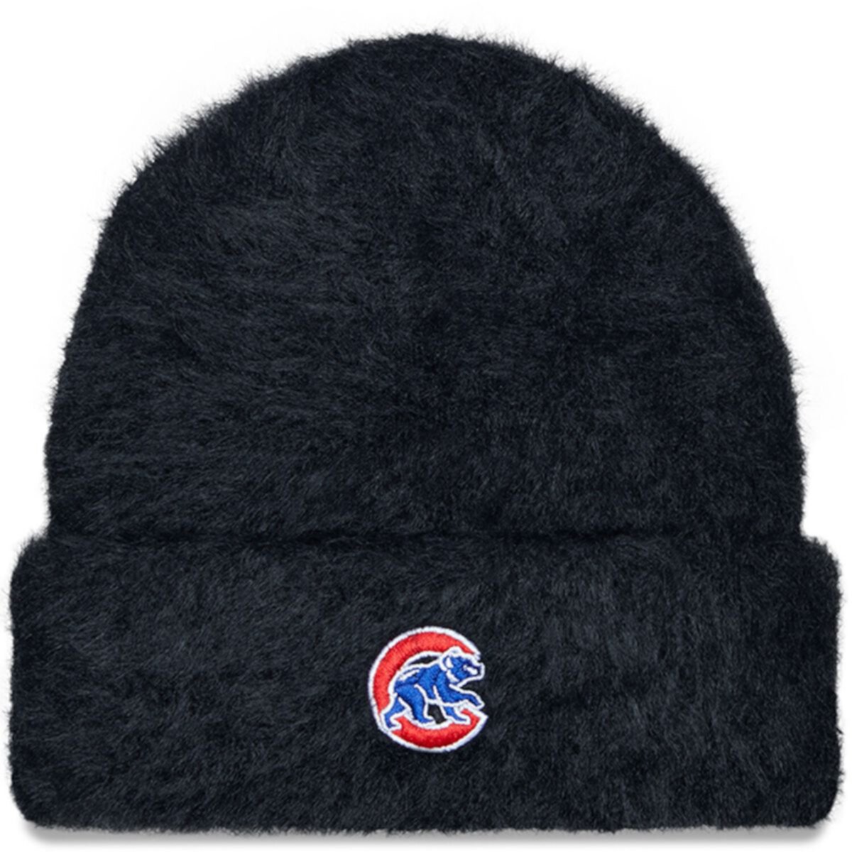 Women's New Era Black Chicago Cubs Fuzzy Cuffed Knit Hat New Era