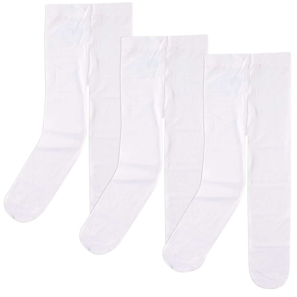Luvable Friends Baby and Toddler Girl Nylon Tights, White Luvable Friends