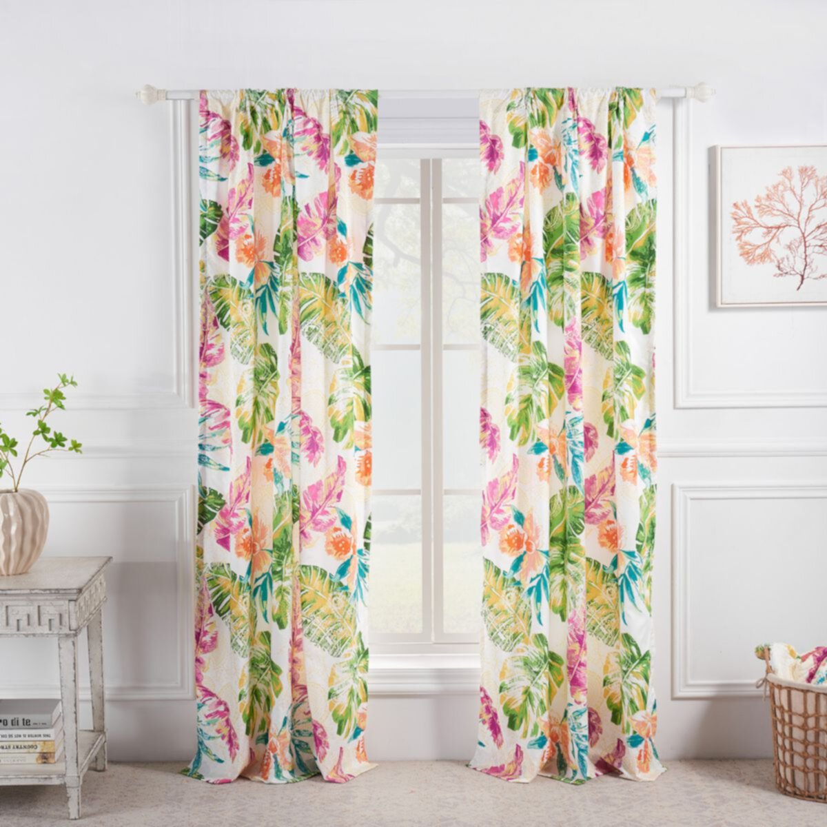 Greenland Home Fashions Tropics Set of 2 Window Curtain Panels Greenland Home Fashions