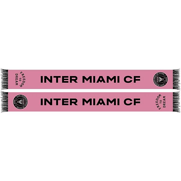 Уникальный вязанный шарф Pink Inter Miami CF из 70% акрила и 30% полиэстера, длиной 158 см Ruffneck Scarves