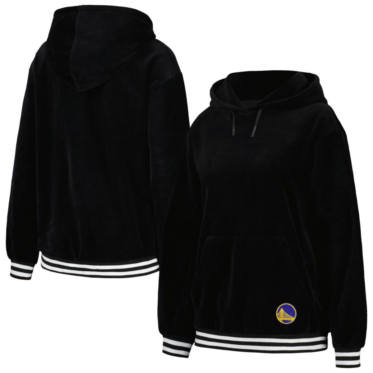 Женская Футболка Lusso Black Golden State Warriors Nellie Oversized Velour Lusso