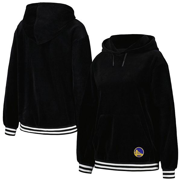 Женский велюровый худи Lusso Oversized с вышивкой Golden State Warriors Lusso