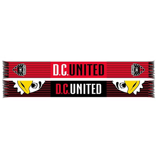 Шарф-маскот D.C. United, двусторонний графический рисунок, акрил 70% и полиэстер 30%, размеры 20 см x 162 см Ruffneck Scarves