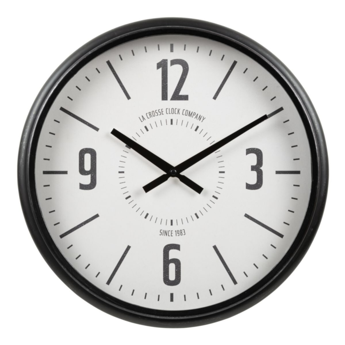 La Crosse Technology 16-in. Sullivan Black Industrial Quartz Analog Wall Clock La Crosse Technology