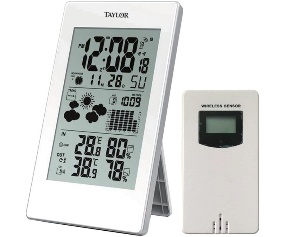 Taylor Precision Products 1735 Digital Weather Forecaster With Barometer & Alarm Clock TAYLOR PRECISION PRODUCTS