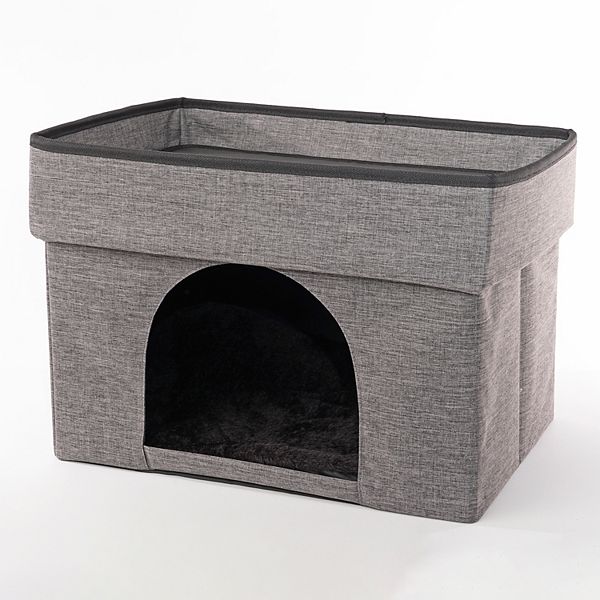 Precious Tails Linen Cat Cave with Storage Precious Tails