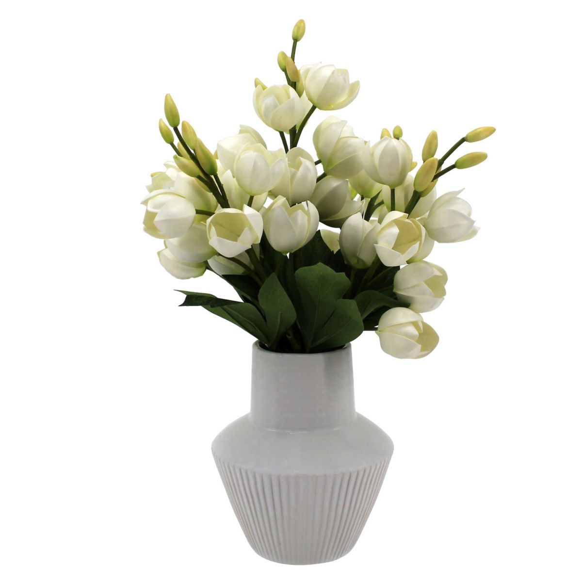 Sonoma Goods For Life® Artificial Yucca in Stoneware Vase Floral Arrangement Floor Decor SONOMA