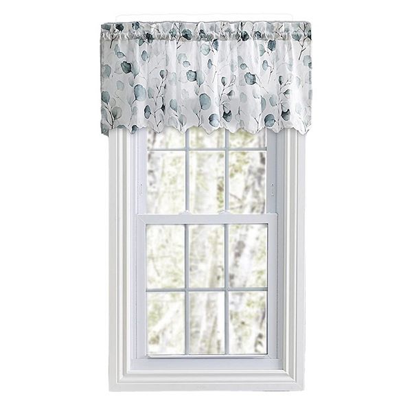 Eucalyptus Crushed Taffeta Design All Season Premium Quality Rod Pocket Valance Ellis Curtain