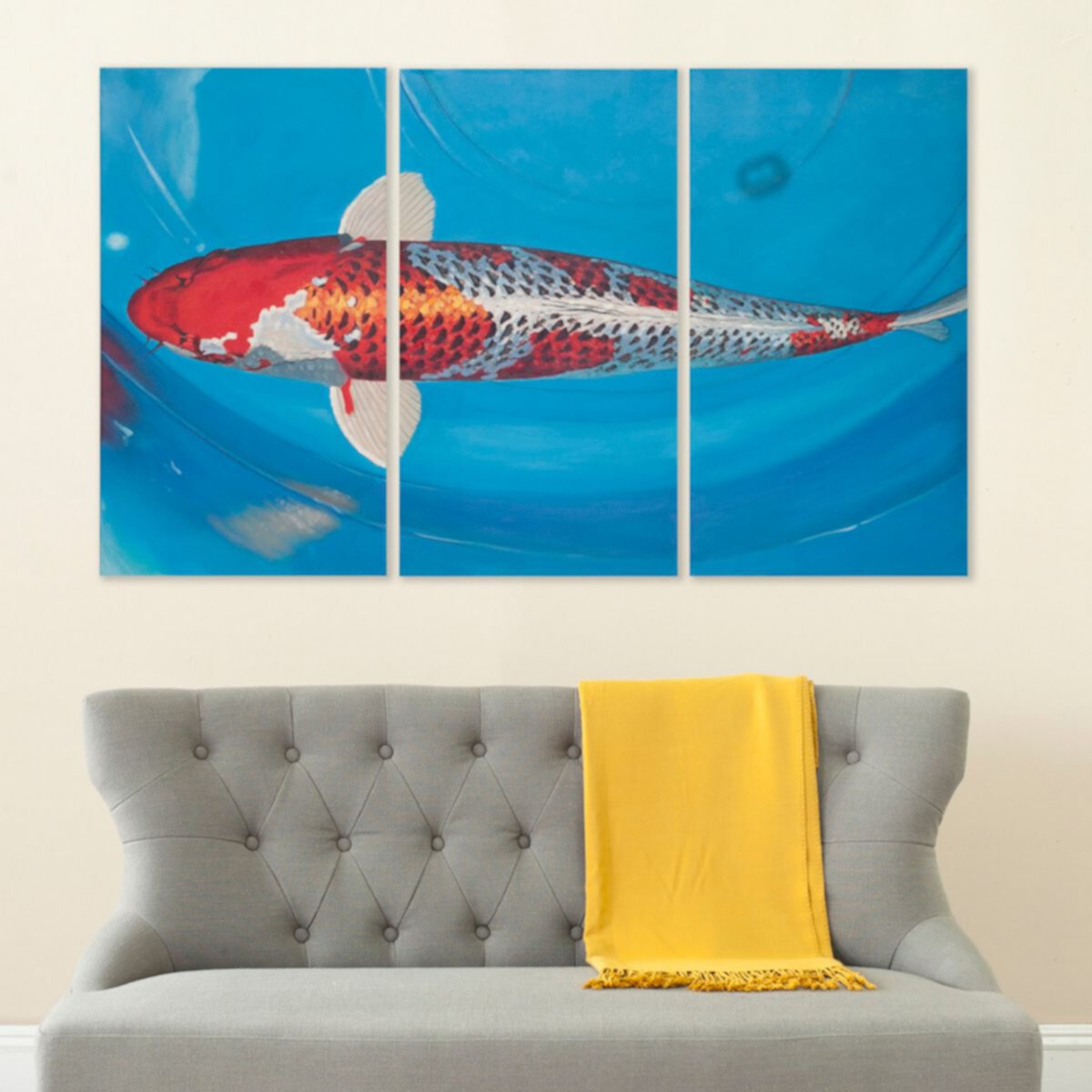 Safavieh 3-piece ''Go Fish'' Triptych Canvas Wall Art Set Safavieh