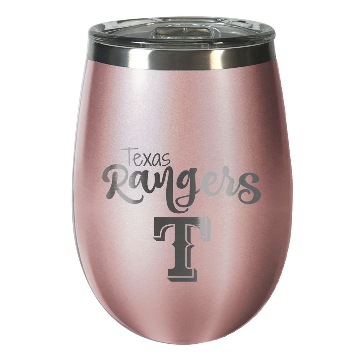 Texas Rangers 12 oz. Rose Gold Finish Vacuum Insulated Wine Tumbler MLB