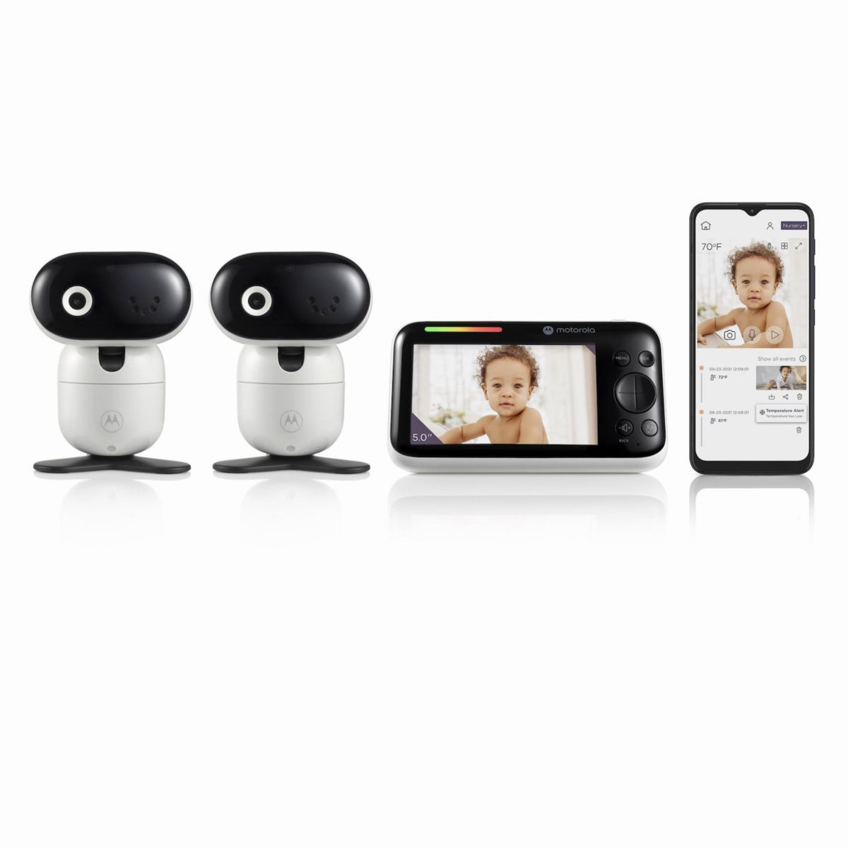Motorola PIP1510 5.0&#34; Wi-Fi Motorized Video Baby Monitor - Two Camera Set Motorola
